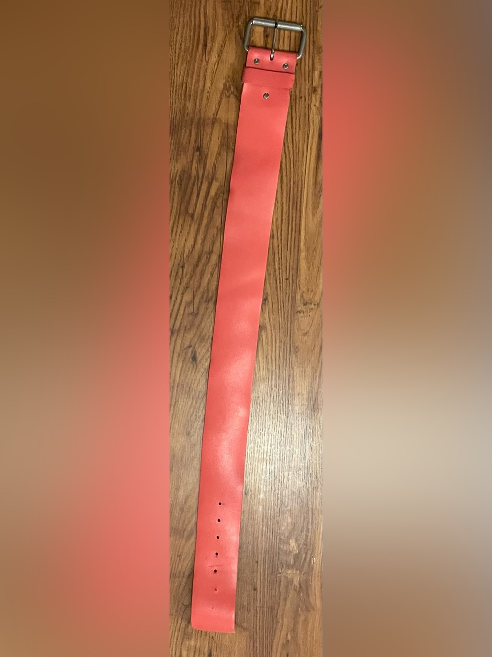 Vintage 70s Hot Pink Wide Leather Belt - Classic Style